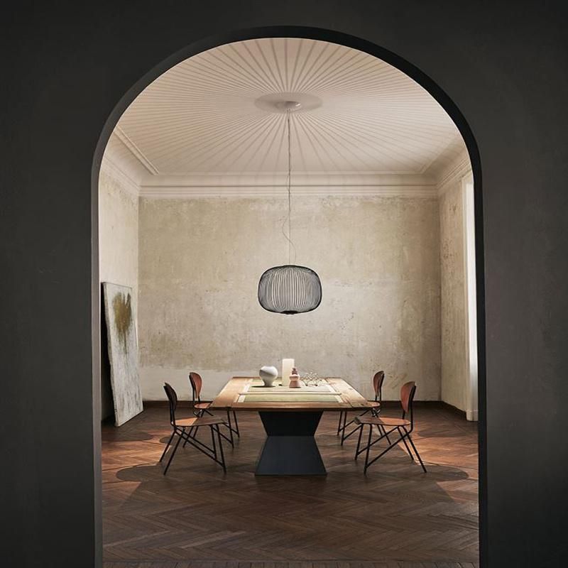 Foscarini Spokes Pendant Light 1/2 Iron Bird Cage Lamp Dining Room Kitchen Spokes Suspension Lamp (WH-AP-279)