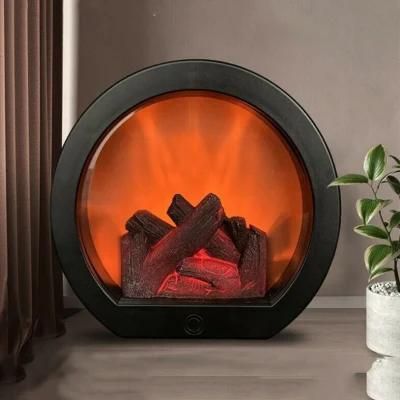 New Fireplace Firewood Simulation Home Decoration Desktop Night Light Lamp