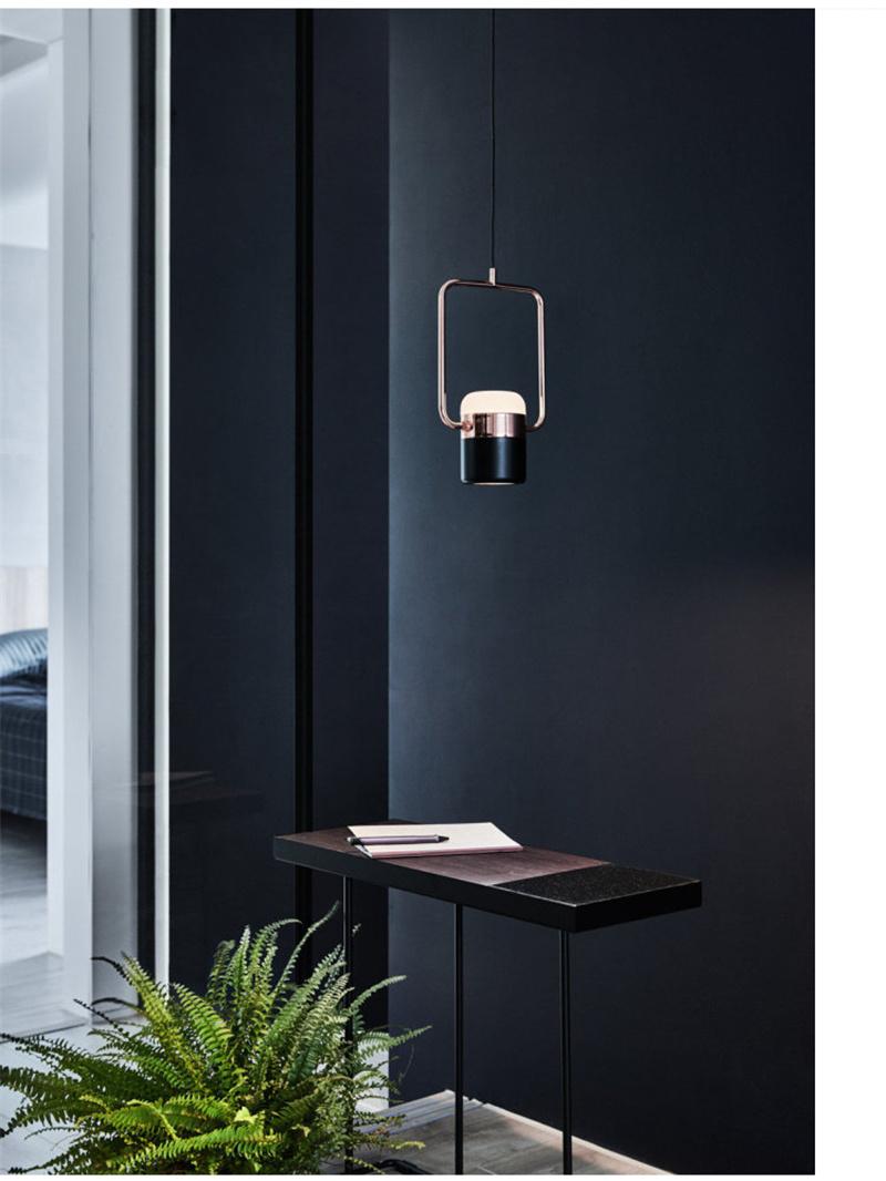 Postmodern LED Mini Pendant Light Wrought Iron Vintage Lights Simple Rose Gold Lamp Farmhouse Pendant Light (WH-AP-244)