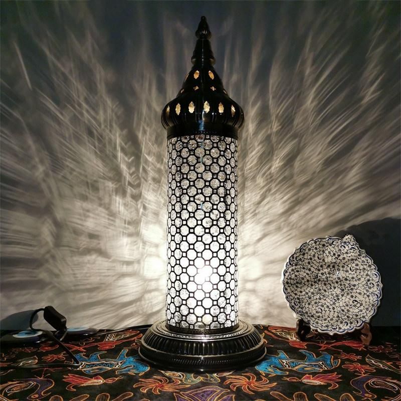 Retro Romantic Table Lamp Decorative Light Turkish Lamp Unique Lights (WH-VTB-19)