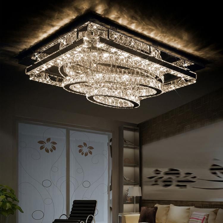 New Modern Living Room Banquet Hall Crystal Lamp Chandelier Edison Lighting