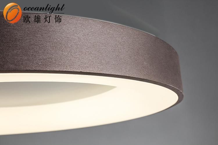 Modern White Coffee LED Round Ceiling Chandelier Light Omx8180045
