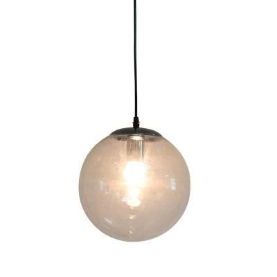 Modern Hand Blown Clear Glass Ball Indoor Decorative Pendant Lamp
