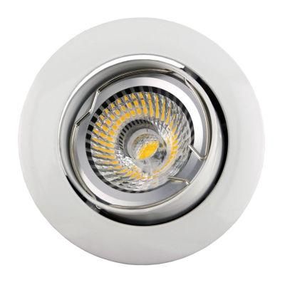 GU10 MR16 White Round Tilt Recessed LED Downlight Frame Fixture (LT1200)