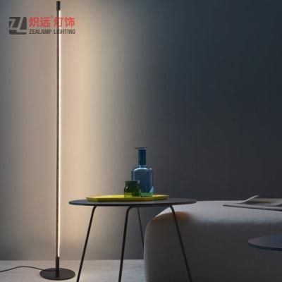 Alloy Room Vertical Black Aluminum Corner Lamp Standing LED Floor Lamp