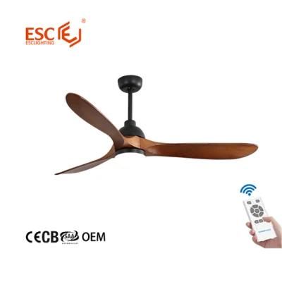 Hot Sale 5 Speed 60 Inch Remote Wall Control Ceiling Fan with White Light