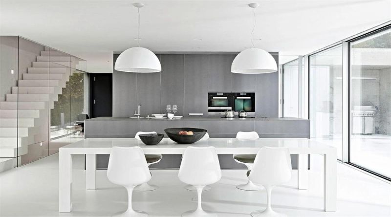 2022 Modern Luxury Black LED Pendant Lamp, Custom Hotel Engineering Chandeliers & Pendant Lamps, Semicircle Acrylic Lampshade