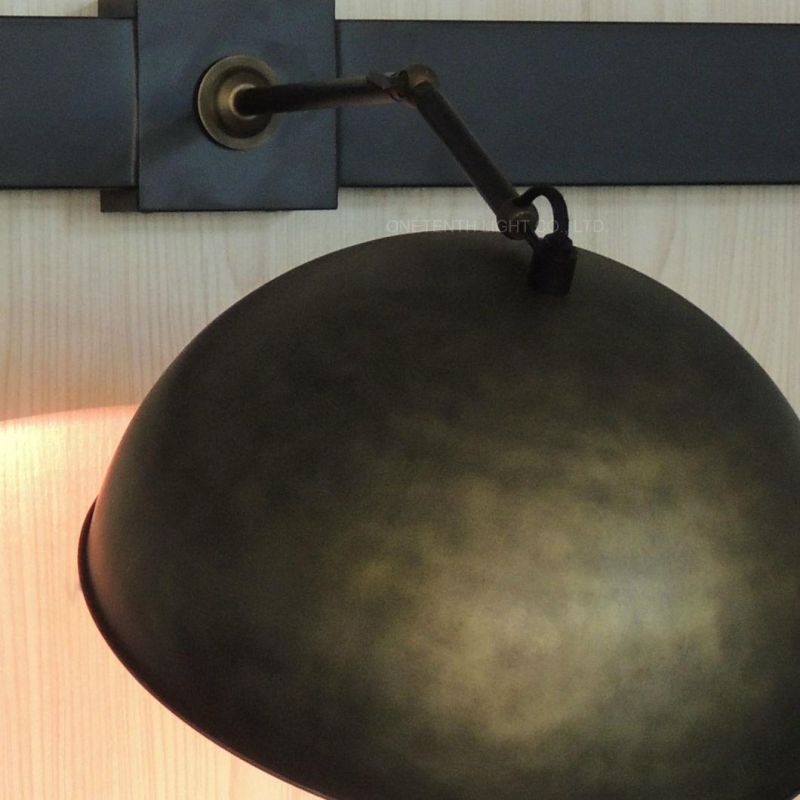 Custom Tracking Metal Shade and Adjustable Knuckle Wall Lamp with UL Listed