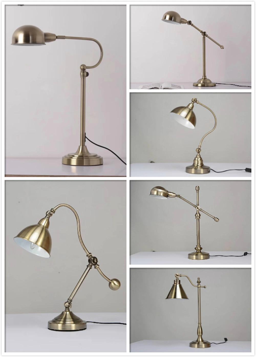 Portable Studying Adjustable Bedside Lamp Metal Table Lighting