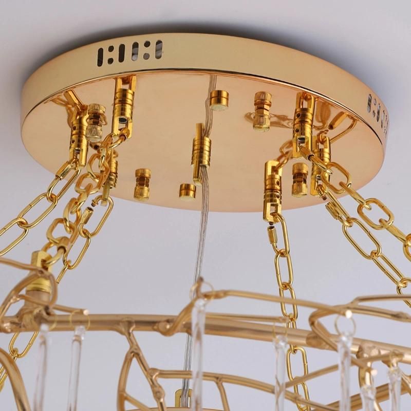Villa Staircase Chandelier Revolving Staircase Light Crystal Large Chandelier