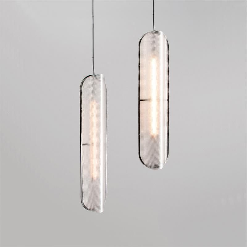 Restaurant Strip Chandelier Modern Simple Personality Designer Acrylic Decorative LED Pendant Light