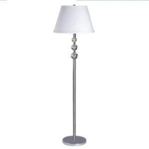 Three Crystal Balls Floor Lamp with Metal Tube Body
