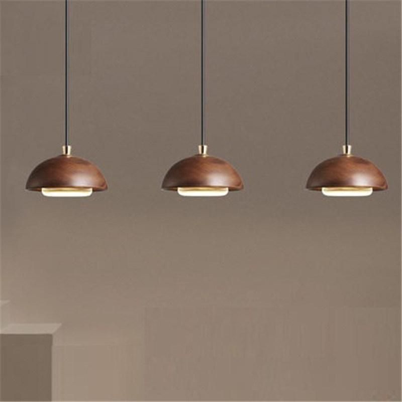 E27 Loft Art Pendant Light for Dining Room Vidar Scandinavian Acorn Shape Wooden Pendant Lamp (WH-AP-324)