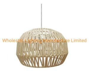 Rattan Lamp, Flax Paper Rope Pendant Lamp/ Woven Pendant Light (WHP-063)