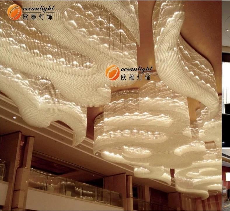 Modern Lobby Crystal Hotel Chandelier Pendant Light for Project Chandelier Chandeliers Lighting