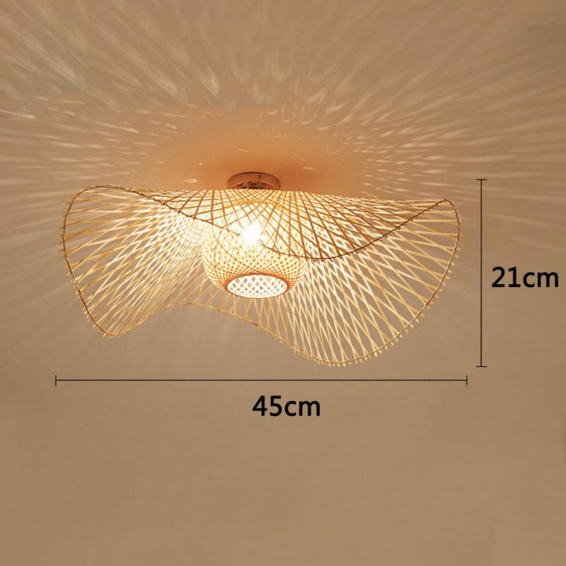 Tatami Style Rattan Ceiling Lights Shade Restaurant Ceiling Lamp (WH-WA-39)