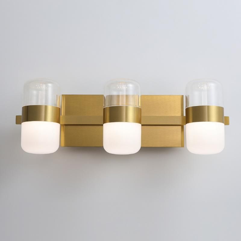 Simple Modern Bedroom Bedside Light Golden LED Mirror Headlamp Staircase Hallway Wall Lamp