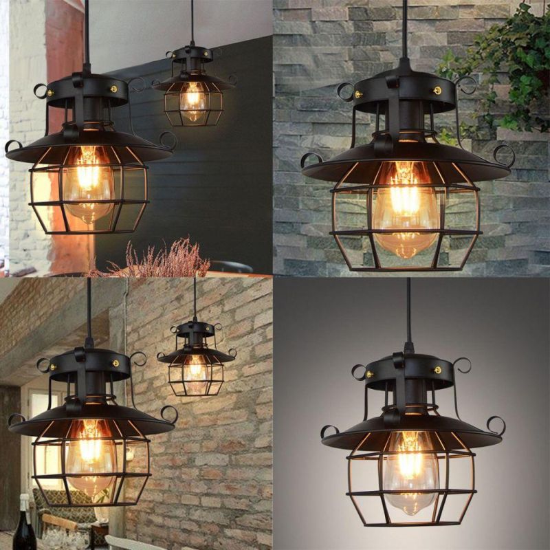 Vintage Pendant Light Cage Edison Nordic Retro Loft Lamp Home Decoration Metal Pendant Light (WH-VP-105)