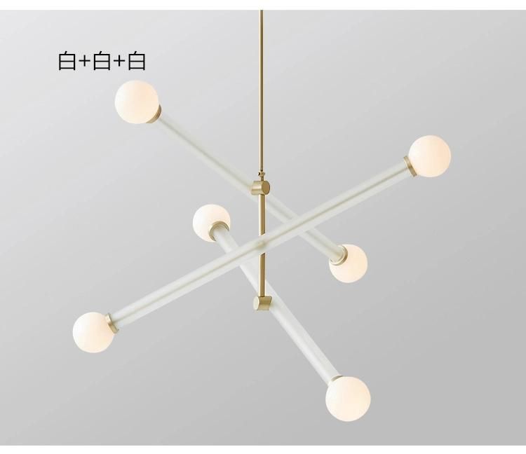Nordic Tube Chandelier G4 Modern Creative LED Dining Room Simple Light Bedroom Restaurant Designer Chandelier (WH-AP-149)