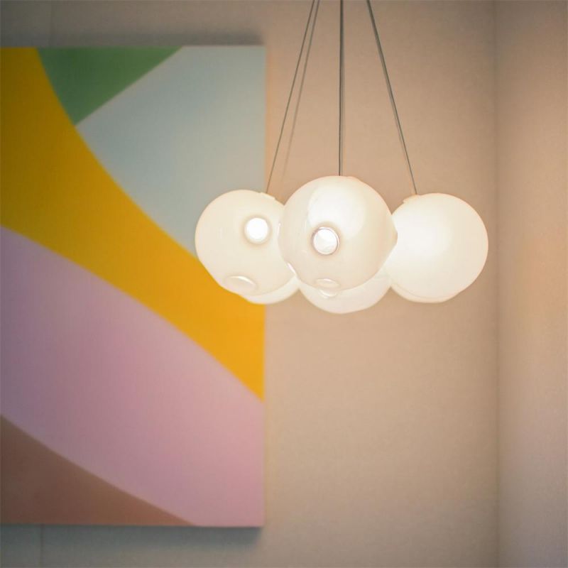 2022 Nordic Style Glass Lamp Designer Lights for Ceiling Adjustable Shape Chandelier
