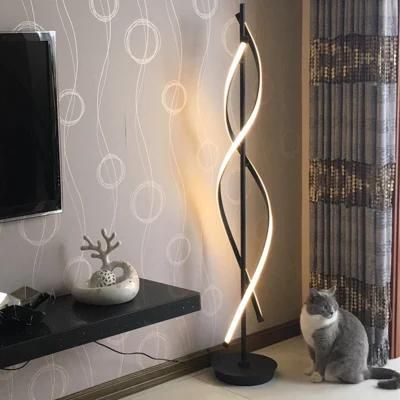 Minimalist Floor Lamp for Living Room Bedroom Spiral Lamp LED Floor Lamp (WH-MFL-08)