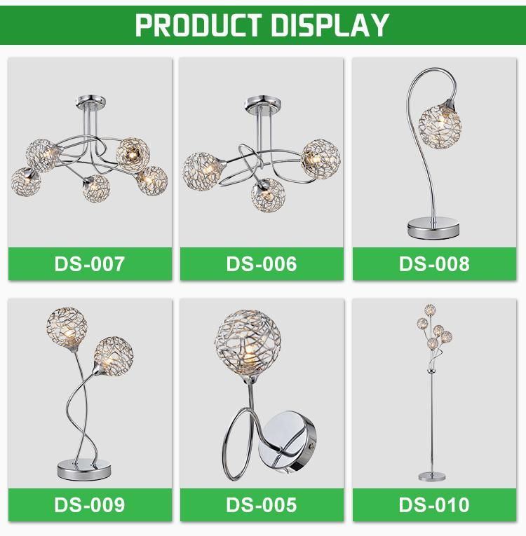 Italian Luxury Hanging Metal Bead Chain Decorative LED Chandelier