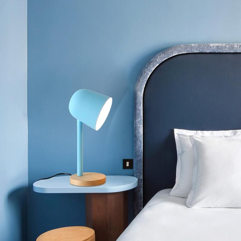Blue Color Simple Style Table Lamp Reading Light Desk Lamp Study Lamp