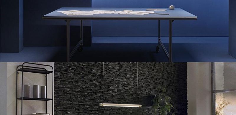 LED Indoor Linear Slack-Line Single Luminaires Decorative Floor Modern Pendant Hanging Living Room Hotel Bar Restaurant Light