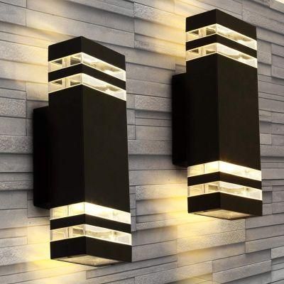 LED Wall Sconce Waterproof Porch Light 12W Black Modern Waterproof Wall Lamps Lumen Warm White IP65 Waterproof Outdoor Light