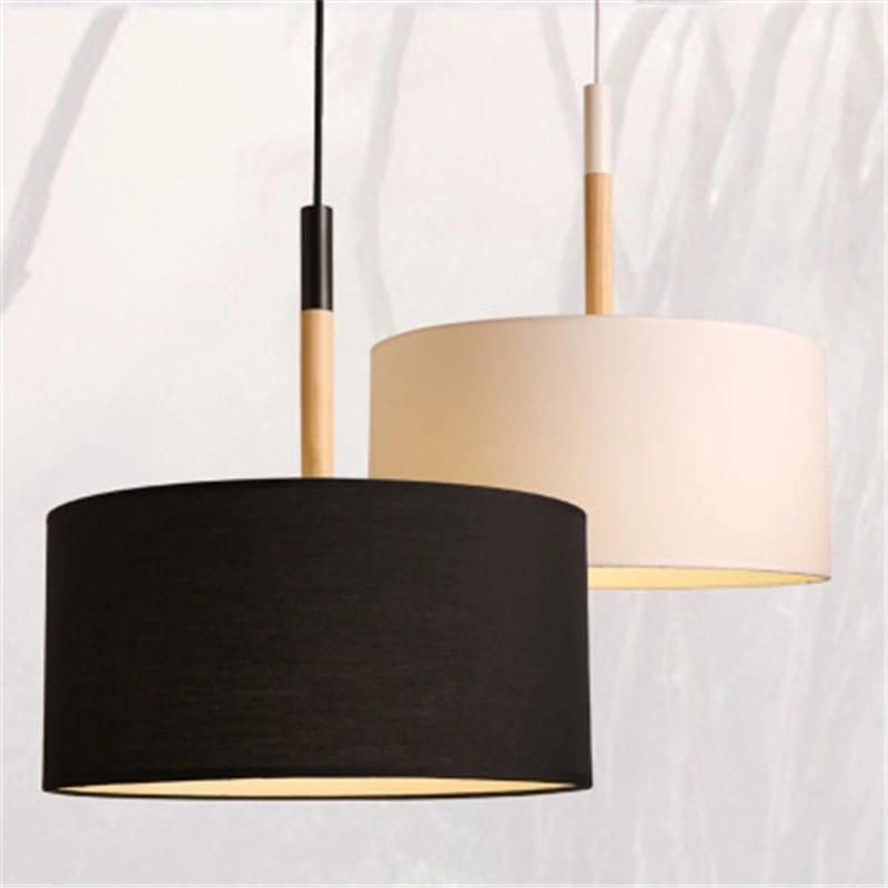 Nordic Style Creative Pendant Lamp Wooden Sunniva Contemporary Drum Shaped Pendant Lamp (WH-AP-352)