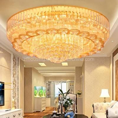 Wholesale Gold Round/Square K9 Crystal LED Ceiling Lighting Zf-Cl-017