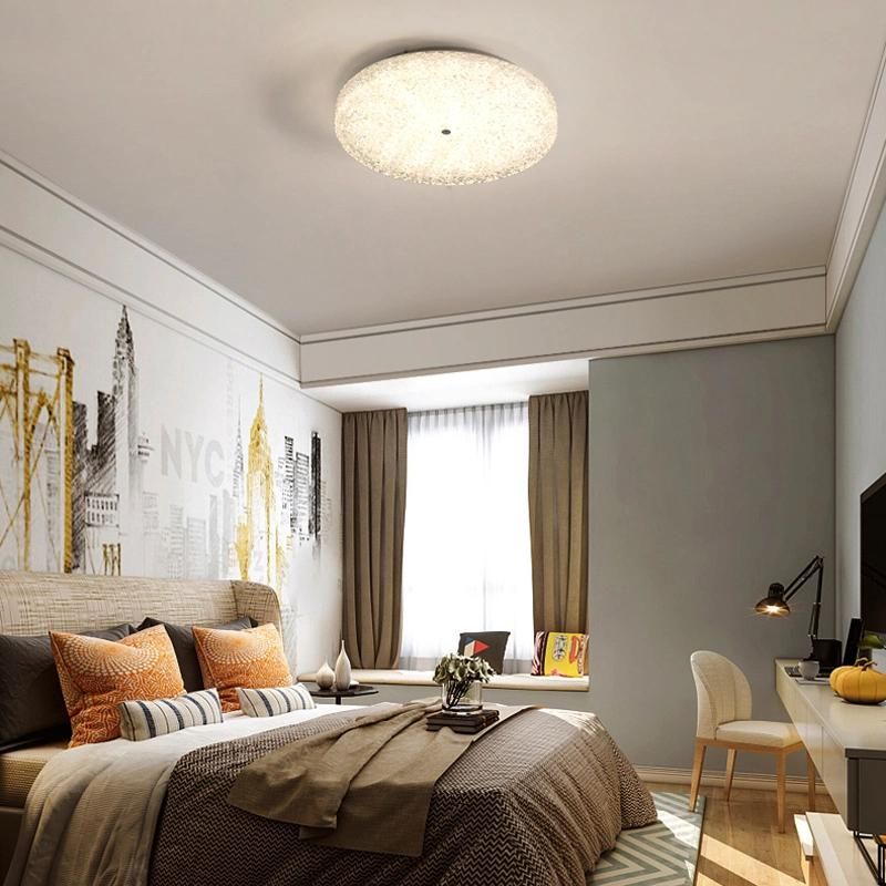 Ceiling Light for Room Simple Modern Round Bedroom Light Crystal Postmodern Lamp