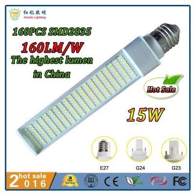 Ce RoHS Listed 15W G23/G24/E27 Commercial LED Pl Lamp