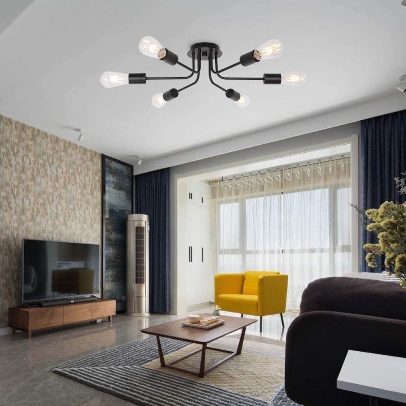 Semi Flush Mount Ceiling Light Can Be Used as Indoor Lighting Kitchen Living Room, Bedroom, Hallway, Entryway Cafe Bar or Accent Lighting Ceiling Light