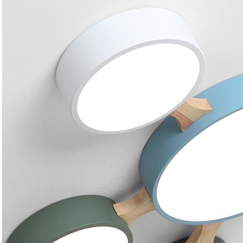 Macaron Color Living Room Light Creative Iron Simple Bedroom Lamp LED