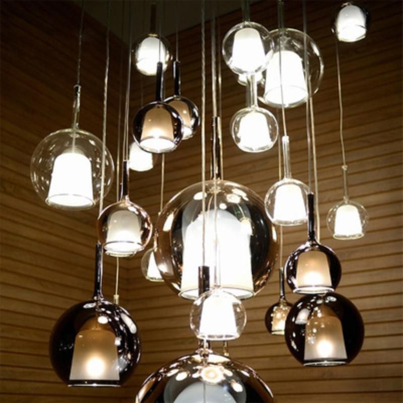 LED Hanging Lamps Home Decoration Pendant Lights Living Room Glass Light Fixtures (WH-GP-63)