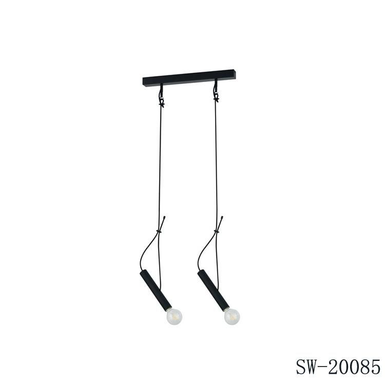 Modern Black Pendant Light Fixture Aluminum Ceiling Lights Industrial Hanging Pendant Light Hanging Lamp Tube Shape for Dining Room