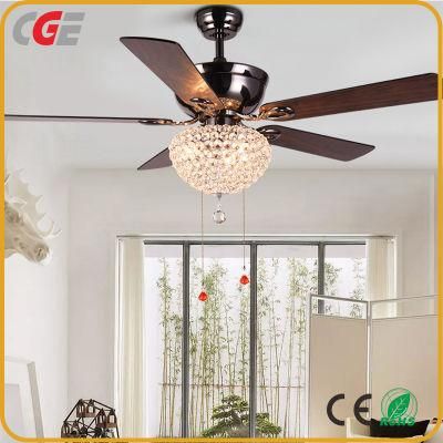 52inch Plywood 5 Blade Ceiling Indoor Fan Remote Control AC Home Decoration Ceiling Fans with Lights Chandelier