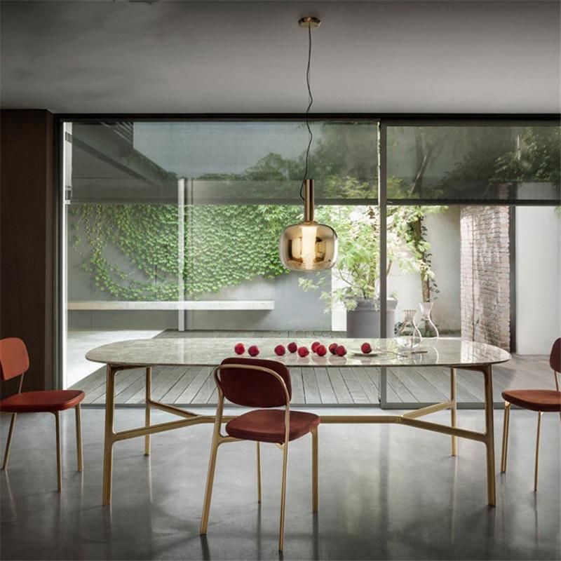 Nordic Glass Pendant Light LED Trumpet Lamp Design Rose Gold Lamp for Living Room Bedroom Pendant Lamp (WH-AP-131)