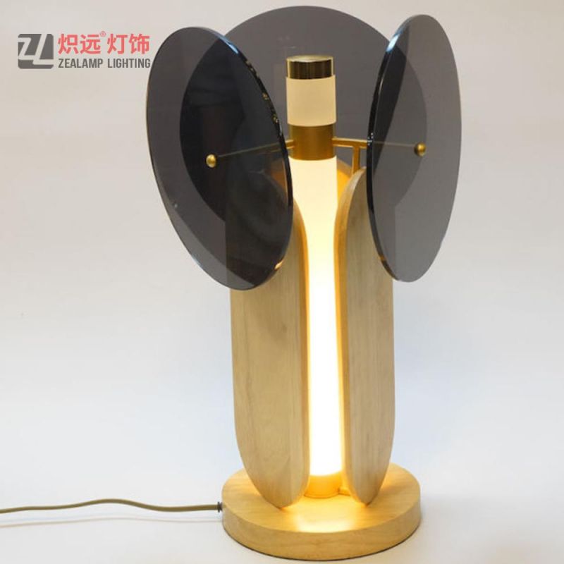 Modern Wood Table Lamp Interior Hotel Desk Light for Decoration