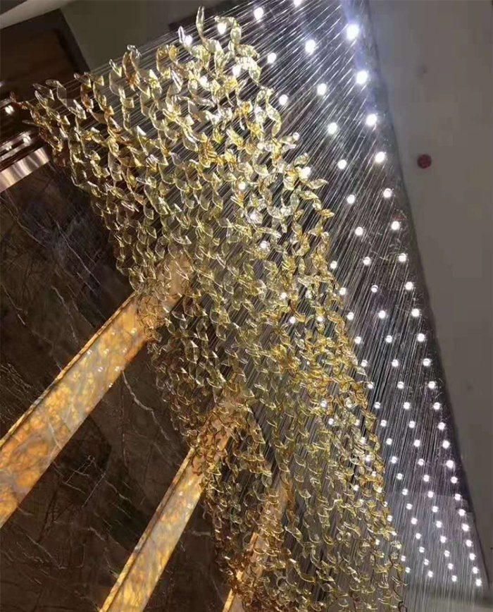 Custom Made: Artistic Glass Decorative Hanging Pendant Light for Hotel Public, Restroom