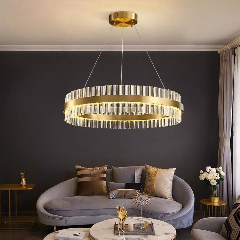 Crystal Chandelier Light Living Room Dining Room Modern Pendant Lamp Simple Luxury