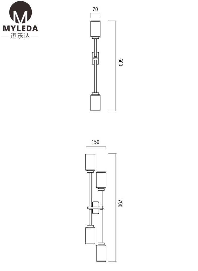 Modern Polished Brass Wall Sconce Lighting