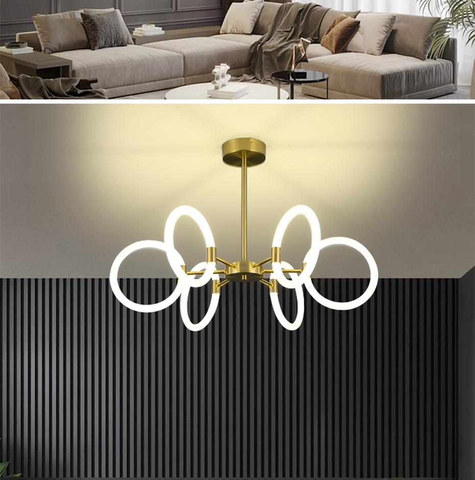 Simple LED Art Ceiling Chandelier Lighting for Hotel Lobby, Accept Customization