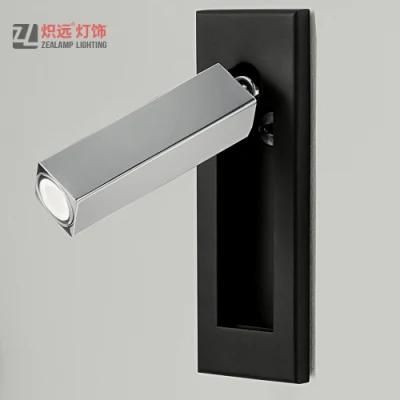 Modern CREE LED Hotel Bedside Reading Light Metal Wall Lamp