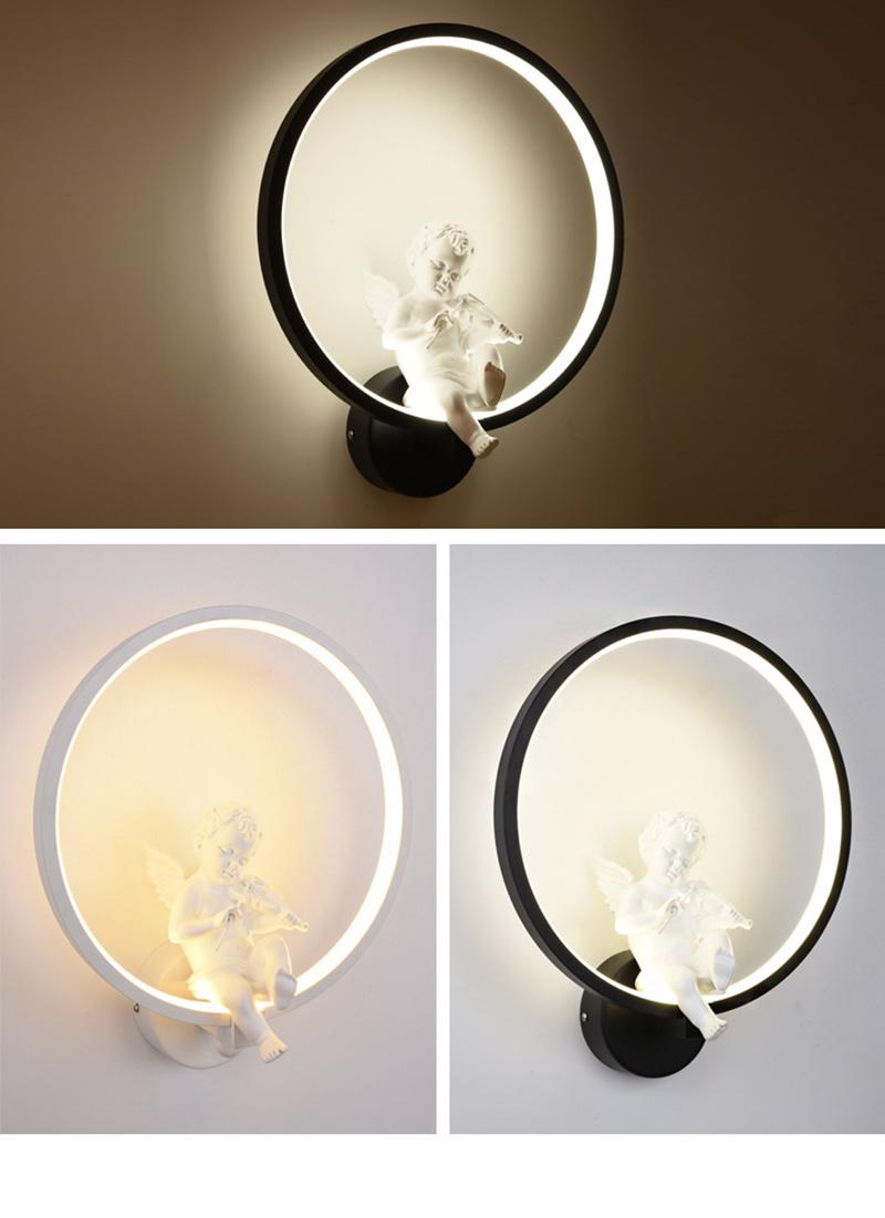 Round Angel Aluminum Decorative Interior Living Room Dining Room Angel Wall Lamp (WH-VR-18)