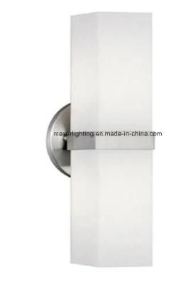 Simple Square Wall Sconce Light with Glass Shade