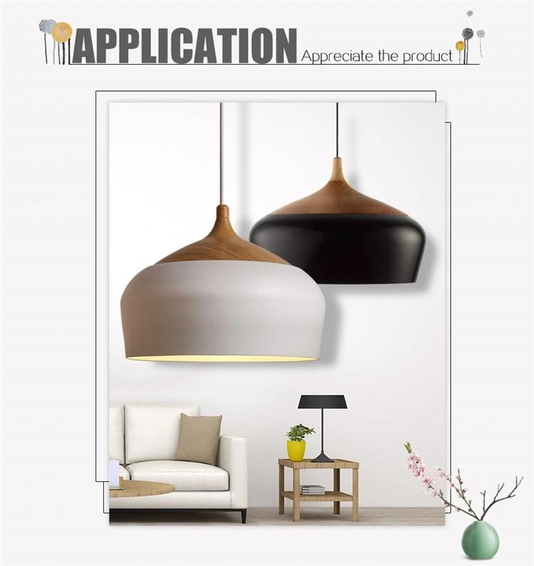 2019 Hot Sales Simple Aluminum Wood Pendant Lights Hanging Lamp