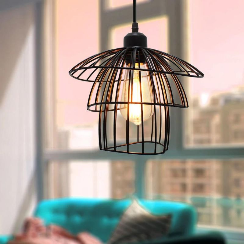 Retro Loft Pendant Lamps Indoor E27 Metal Guard Restaurant Lamp Decoration Iron Pendant Lights (WH-VP-90)