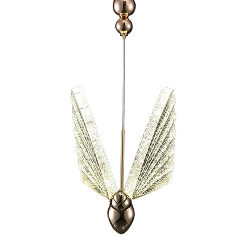 Butterfly Warm Lighting 3000K Metal Crystal 10*3W Chandelier